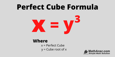 Perfect Cube formula