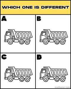 Which One is Different? Can You Spot the Odd Truck?